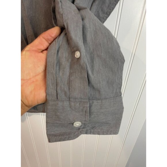 J.Crew Flex Washed Classic Fit Button-Up Shirt Gray M - Picture 4 of 13